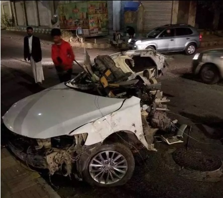 اول فيديو لحادث شارع الستين بصنعاء المروع