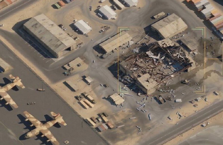 تسريب صور دمار قاعدة امريكية! 