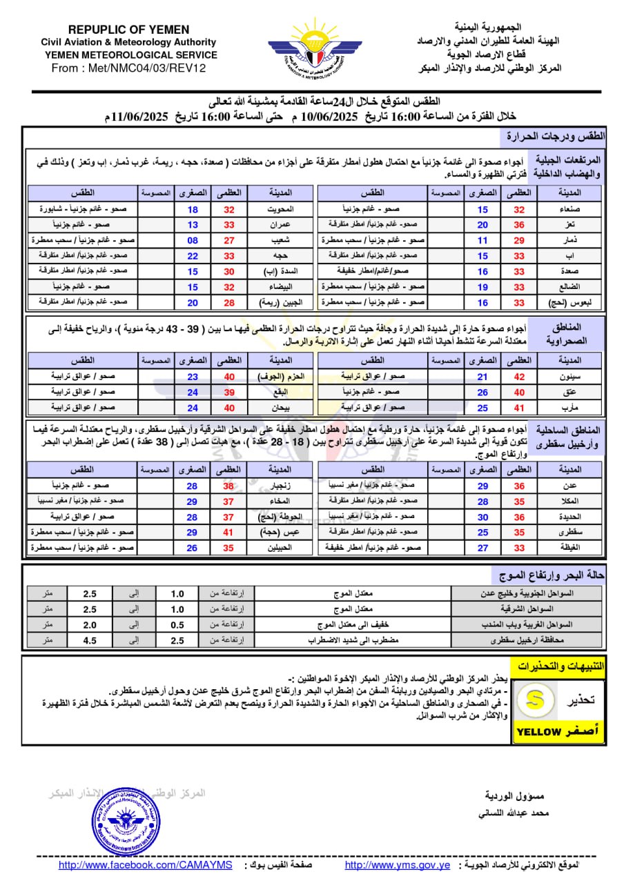 اعلان رسمي سار لجميع اليمنيين (وثيقة)