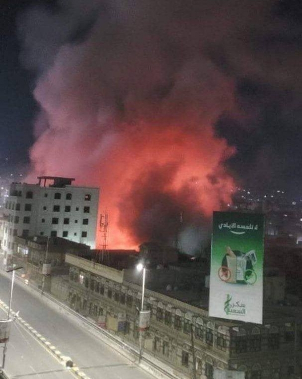 غارات عنيفة للتحالف تهز العاصمة صنعاء (صور+فيديو)